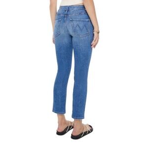 MOTHER Mid Ride Dazzler Cropped Ankle Jeans in Different Strokes color, size 28